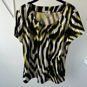 Worthington Abstract Design Blouse